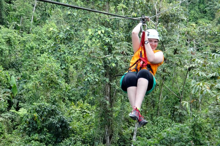 Doing the Canopy zip line